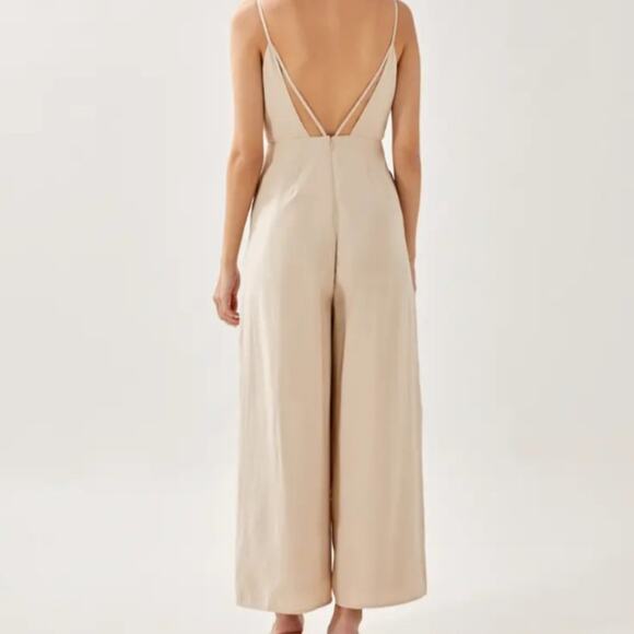 Love Bonito Beige Adriena Padded Strappy Back Jumpsuit - Picture 9 of 16